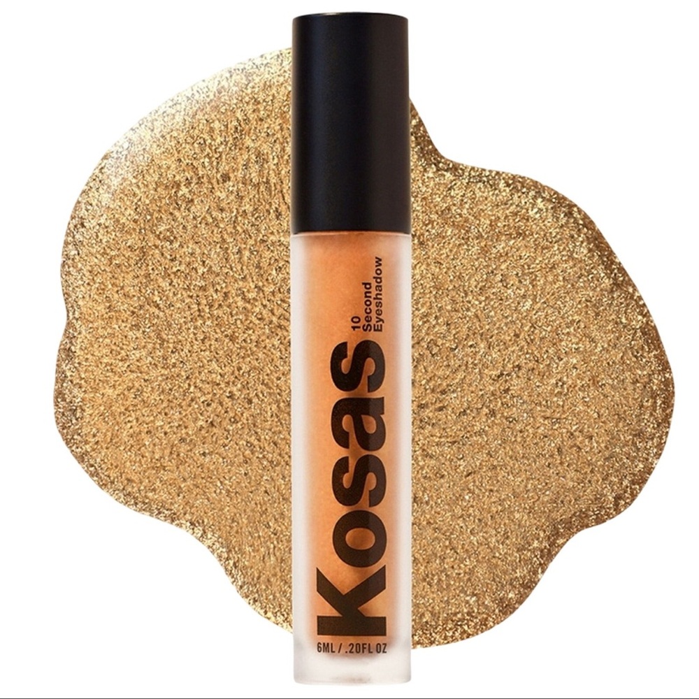 Kosas 10 Second Liquid Eyeshadow Supreme Color Warm Glittery Gold Full Size